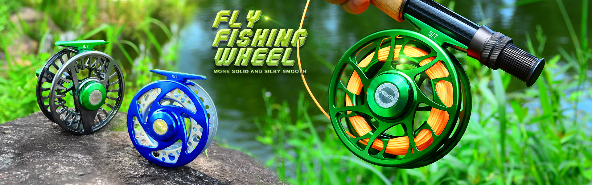 KATYUSHA fly fishing wheels, anodised aluminium spools