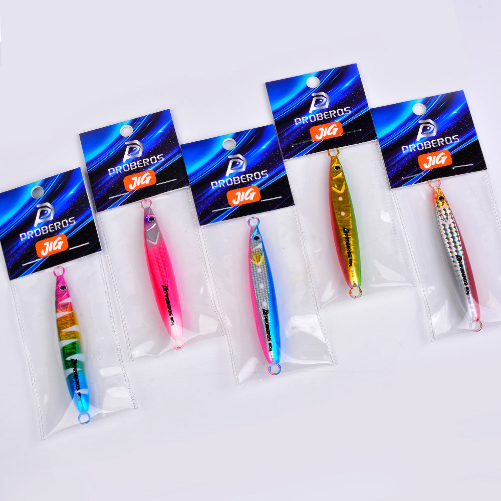 KATYUSHA Metal Jig Lure, 20g-80g, Multi-Color Holographic Fish Design. Saltwater Vertical Jigging Bait, 3D Eye & Scale Pattern