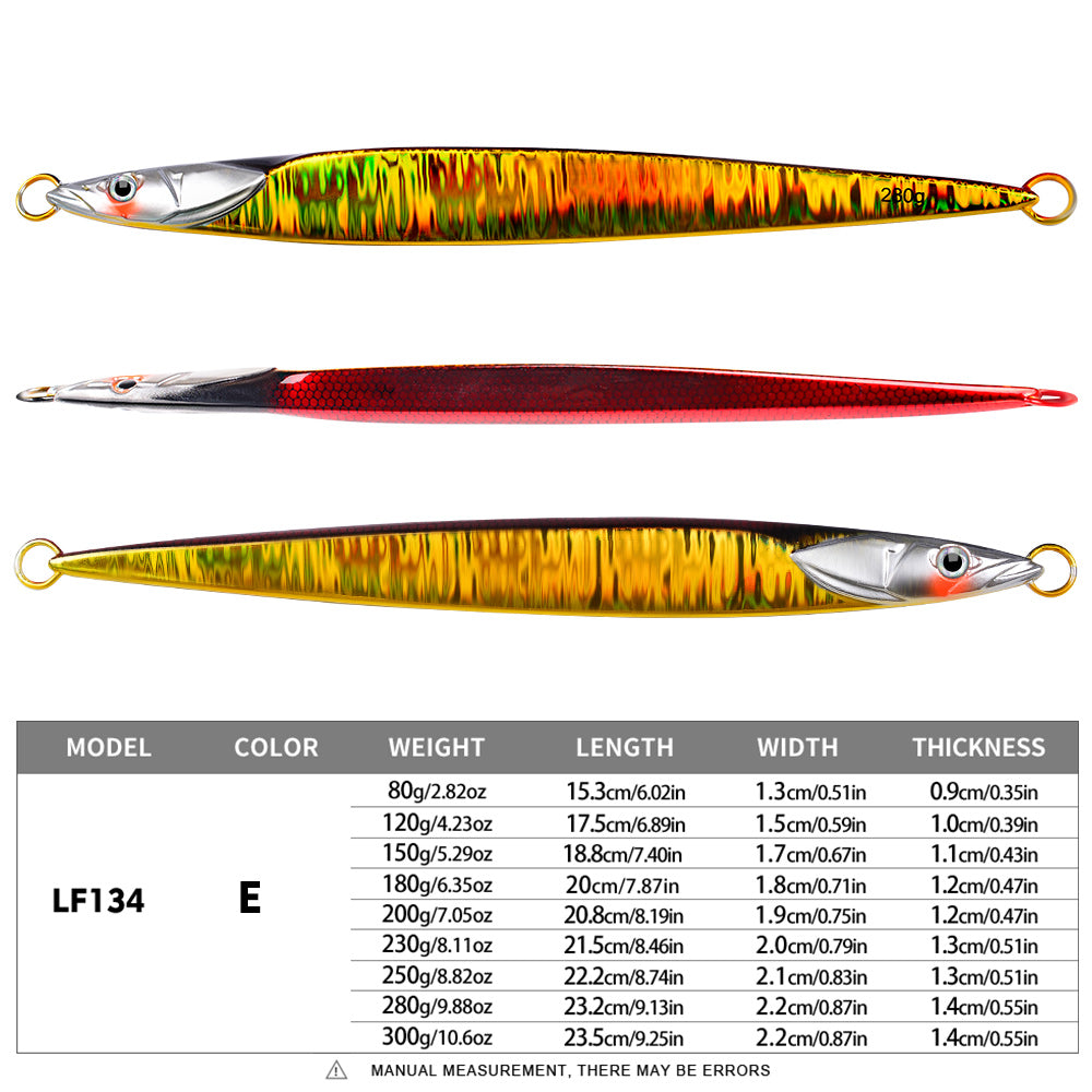 KATYUSHA Metal Fishing Lure 180-200-230-250-280g Artificial Jig Baits Hard Wobblers Fast Trolling Jigging Sea pesca Isca 1PC