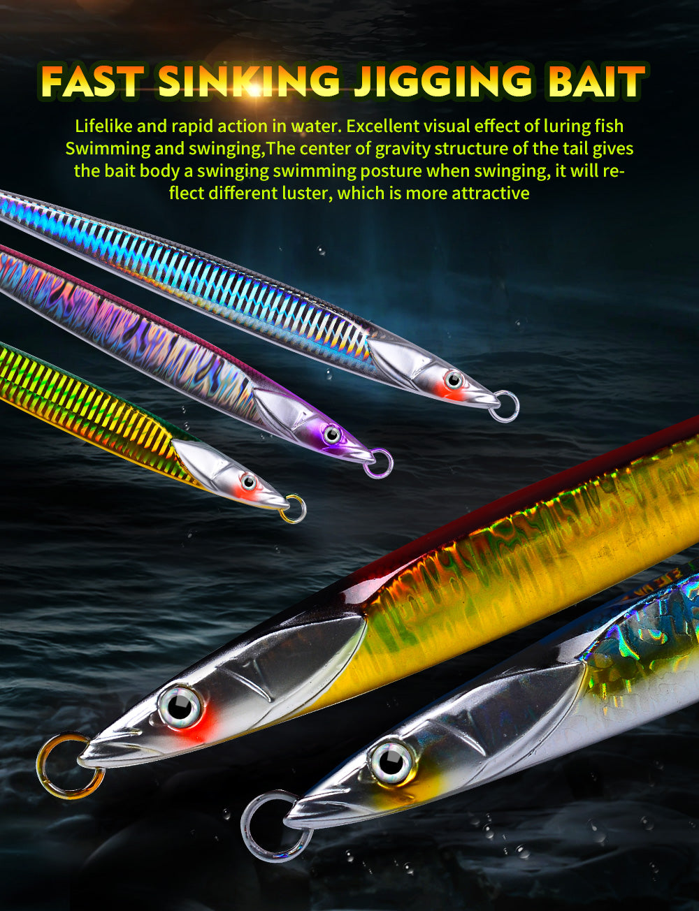 KATYUSHA Metal Fishing Lure 180-200-230-250-280g Artificial Jig Baits Hard Wobblers Fast Trolling Jigging Sea pesca Isca 1PC