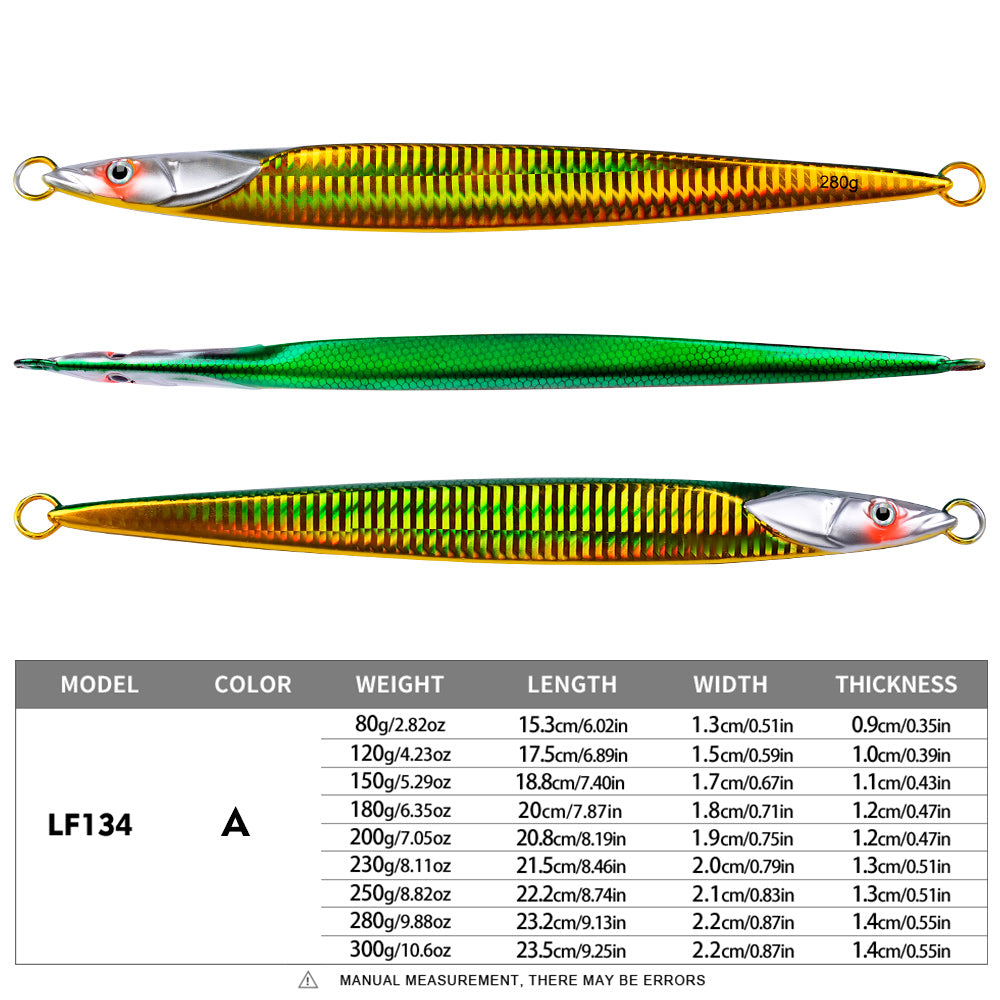 KATYUSHA Metal Fishing Lure 180-200-230-250-280g Artificial Jig Baits Hard Wobblers Fast Trolling Jigging Sea pesca Isca 1PC