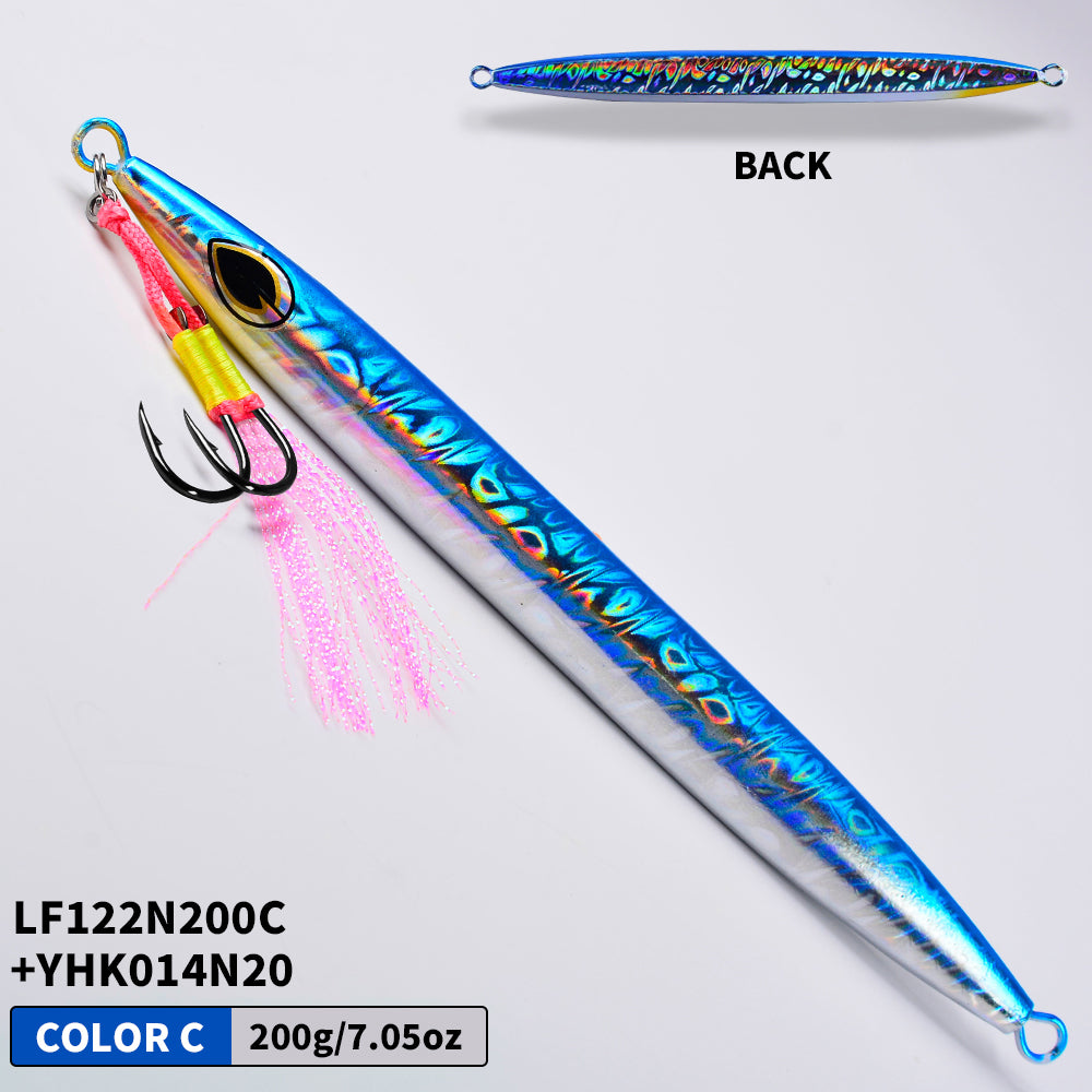KATYUSHA 1PCS Metal Jigs Lure with Assist Hook 120g-400g Sinking Saltwater Vertical Fishing Jigging Bait Long Casting Hard Wobbler Sea Pesca Isca