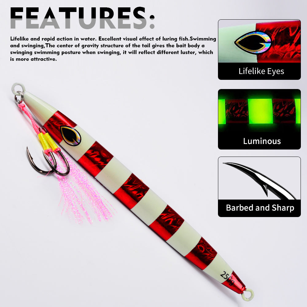 KATYUSHA 1PCS Metal Jigs Lure with Assist Hook 120g-400g Sinking Saltwater Vertical Fishing Jigging Bait Long Casting Hard Wobbler Sea Pesca Isca