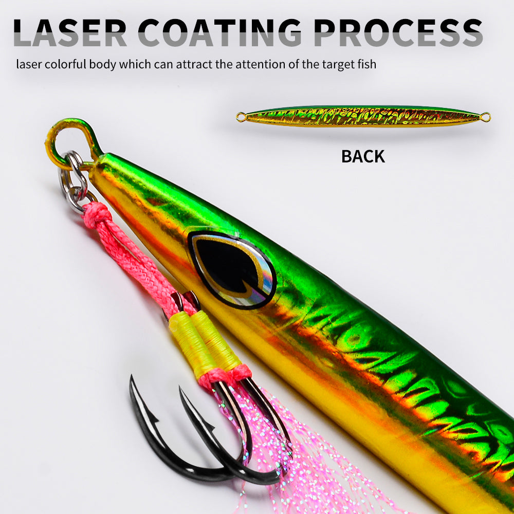 KATYUSHA 1PCS Metal Jigs Lure with Assist Hook 120g-400g Sinking Saltwater Vertical Fishing Jigging Bait Long Casting Hard Wobbler Sea Pesca Isca