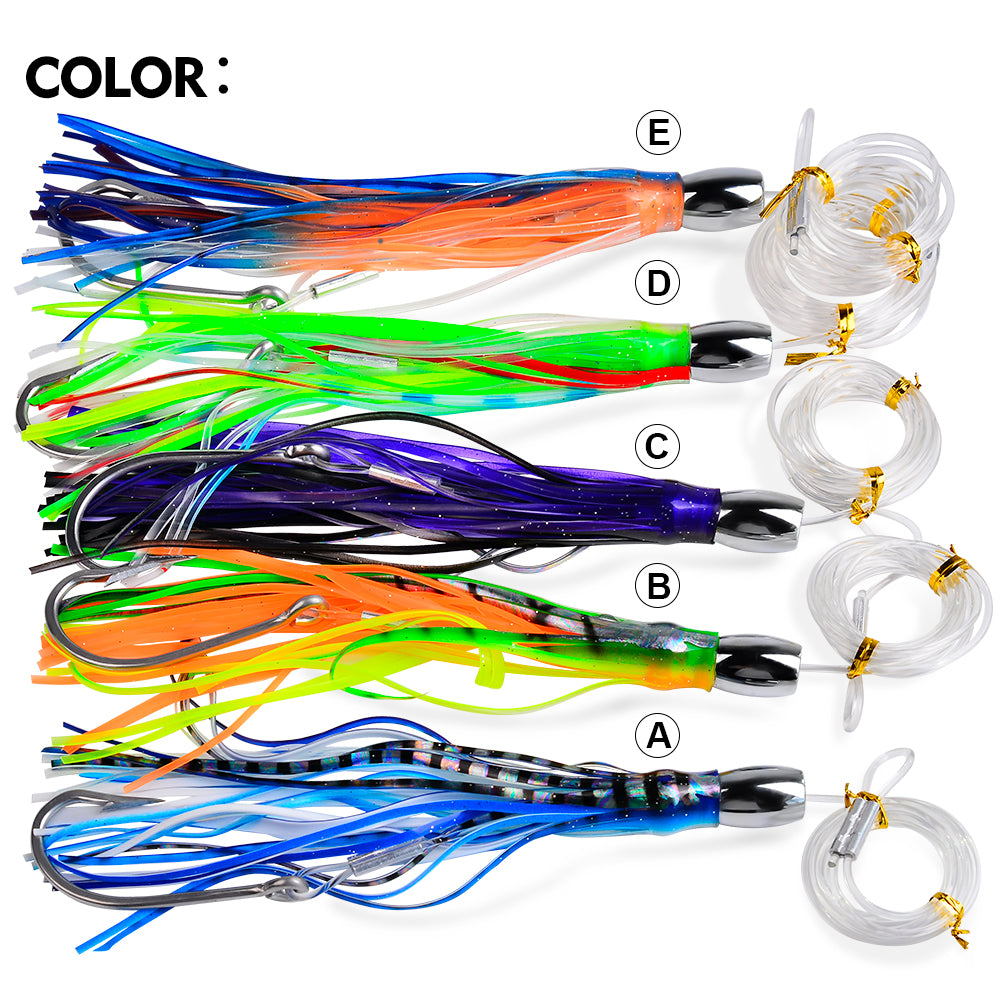 KATYUSHA Squid Trolling Lure, 66.5g, 20cm, with 8/ 0# Hook & 170cm Leader