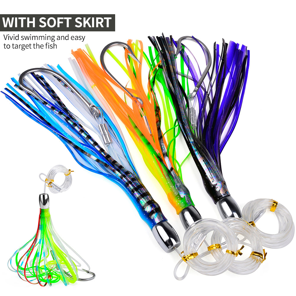 KATYUSHA Squid Trolling Lure, 66.5g, 20cm, with 8/ 0# Hook & 170cm Leader