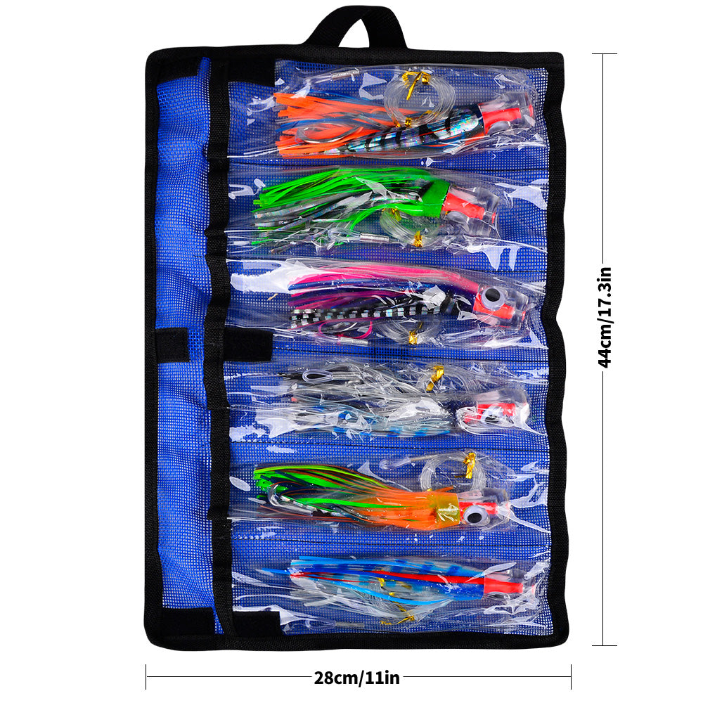KATYUSHA Trolling Lure Set for Big Game Deep Sea Fishing 6/ 6.7/ 8.7/ 9 inch Trolling Lure Set (6Pcs/ Set with Net Bag)