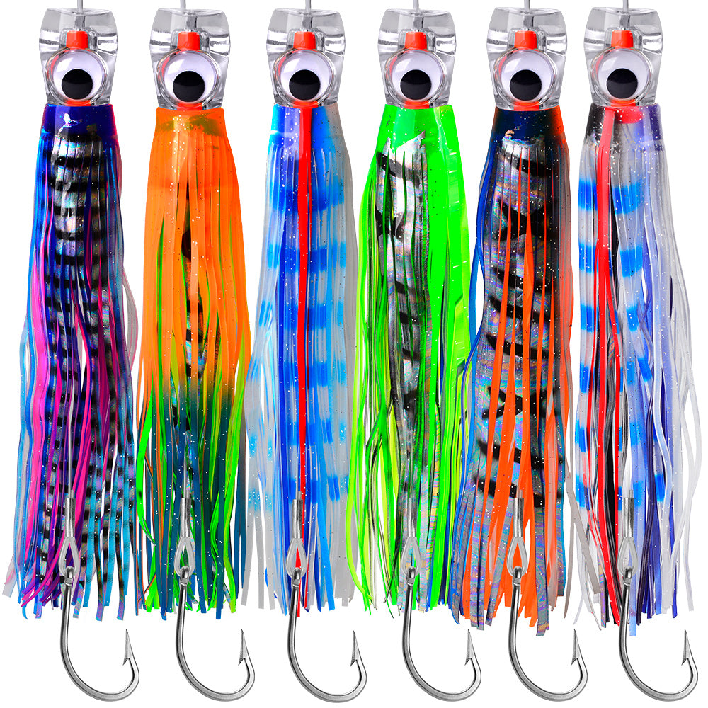KATYUSHA Trolling Lure Set for Big Game Deep Sea Fishing 6/ 6.7/ 8.7/ 9 inch Trolling Lure Set (6Pcs/ Set with Net Bag)