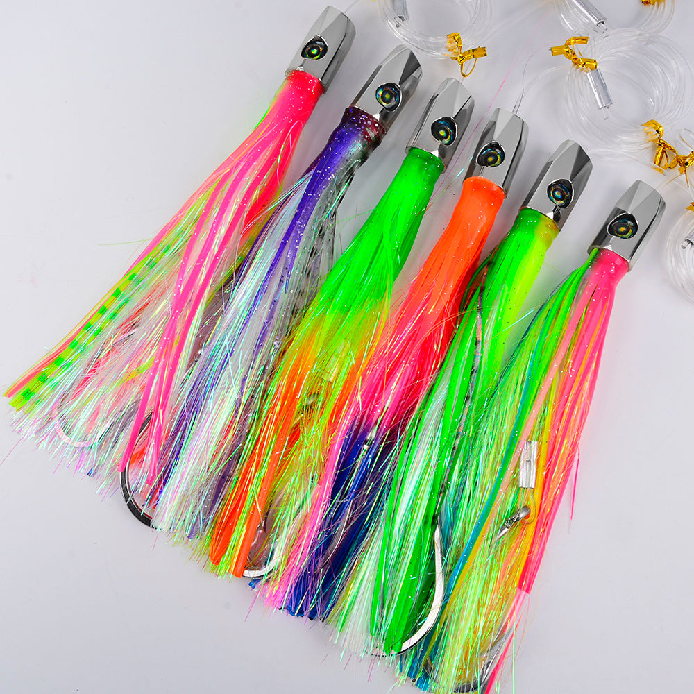 KATYUSHA Trolling Lure Set for Big Game Deep Sea Fishing 6/ 6.7/ 8.7/ 9 inch Trolling Lure Set (6Pcs/ Set with Net Bag)