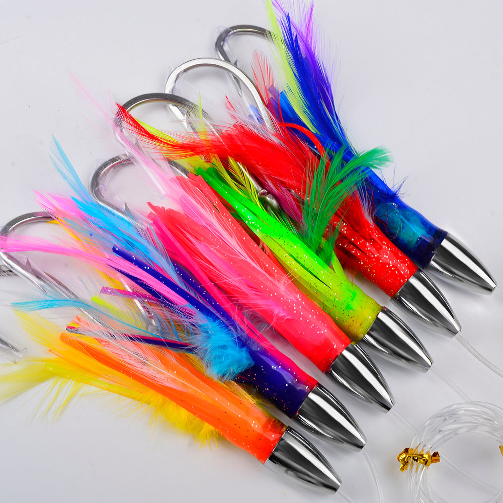 KATYUSHA Trolling Lure Set for Big Game Deep Sea Fishing 6/ 6.7/ 8.7/ 9 inch Trolling Lure Set (6Pcs/ Set with Net Bag)