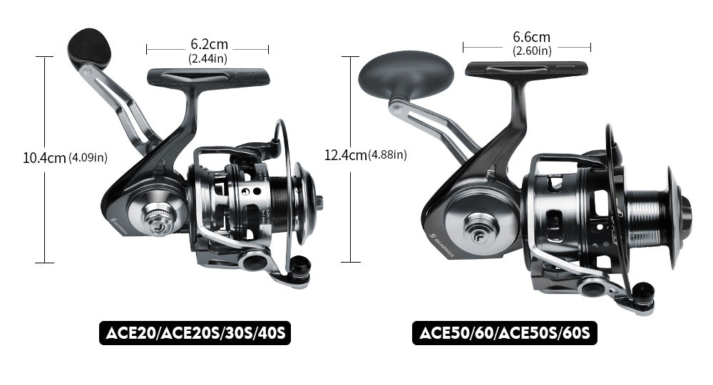 KATYUSHA ACE Spinning Reel, 11+1/ 5+1/ 4+1BB, 5.1:1/ 4.9:1 Gear Ratio, 6kg-14kg Max Drag CNC Aluminum, Left/ Right Interchangeable Handle