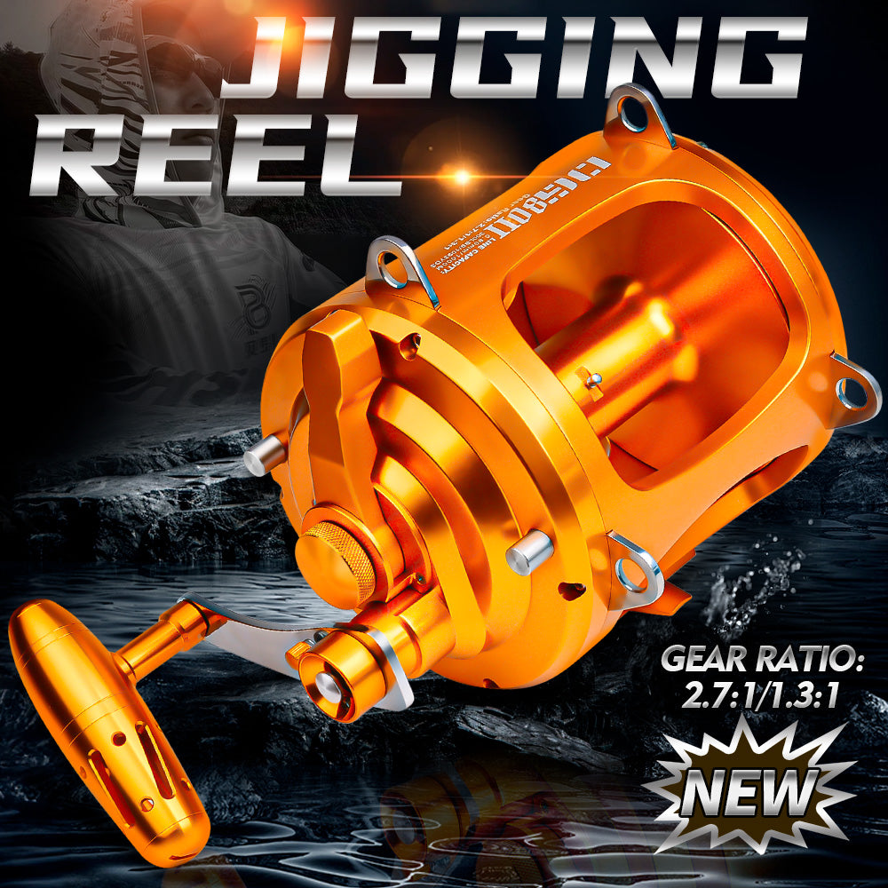 KATYUSHA DG80II Jigging Reel - 45KG Max Drag, Heavy - Duty Fishing Reel for Trolling