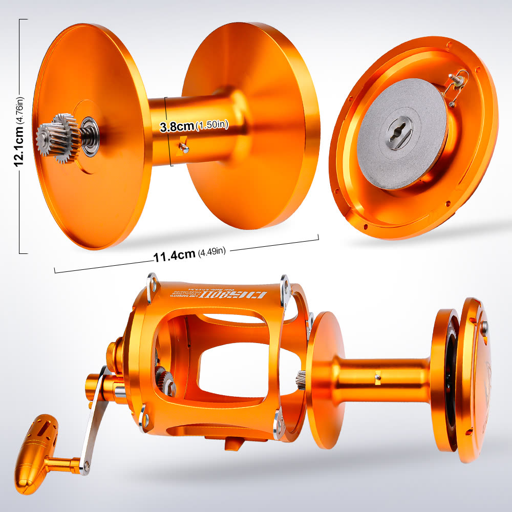 KATYUSHA DG80II Jigging Reel - 45KG Max Drag, Heavy - Duty Fishing Reel for Trolling - detail view