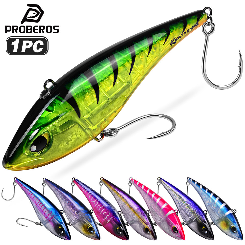 KATYUSHA DW660 & DW661 Vibration Hard Lure 8 Colors (A-H) Saltwater Offshore Fishing Bait 39g/ 125g (1PC Pack)