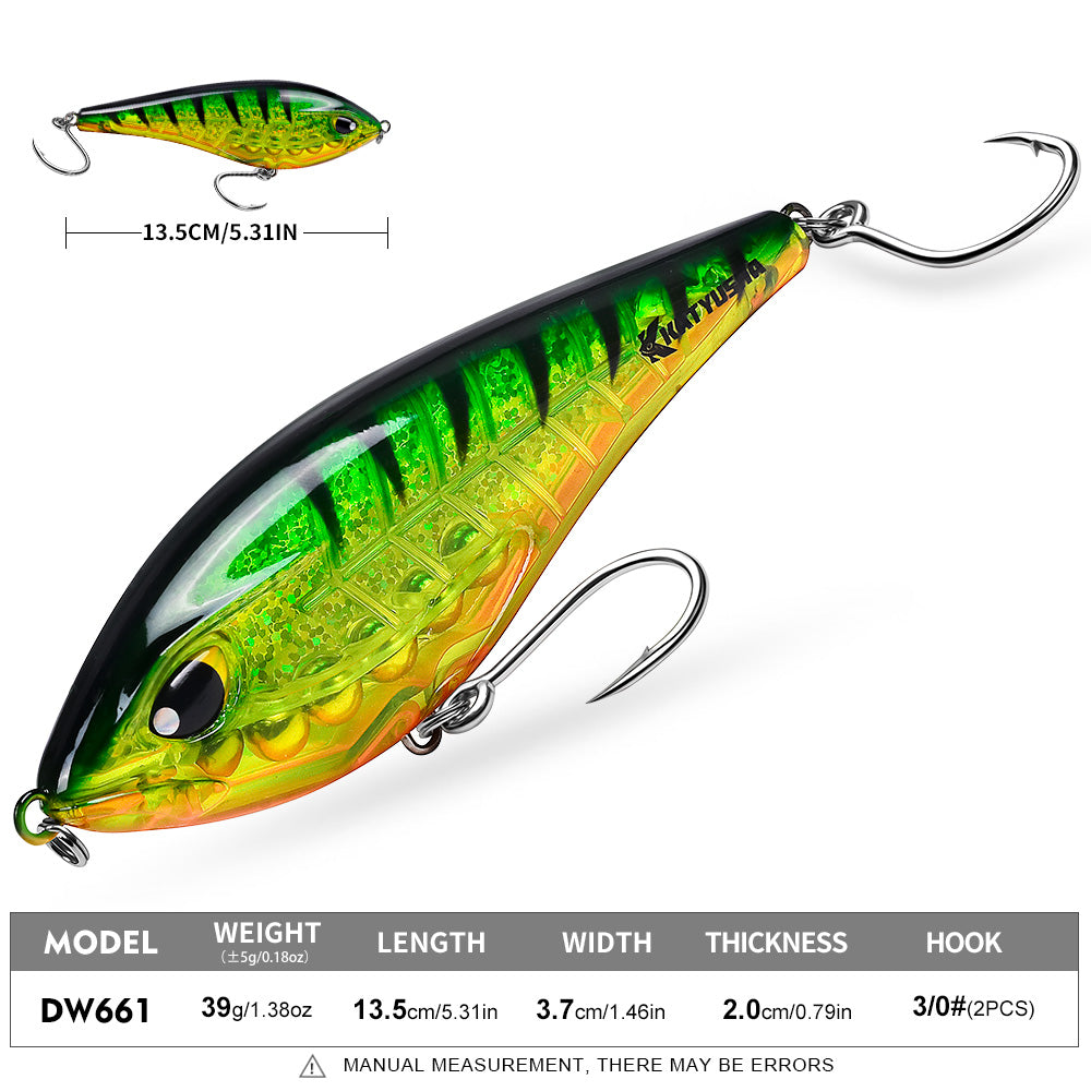 KATYUSHA DW660 & DW661 Vibration Hard Lure 8 Colors (A-H) Saltwater Offshore Fishing Bait 39g/ 125g (1PC Pack)