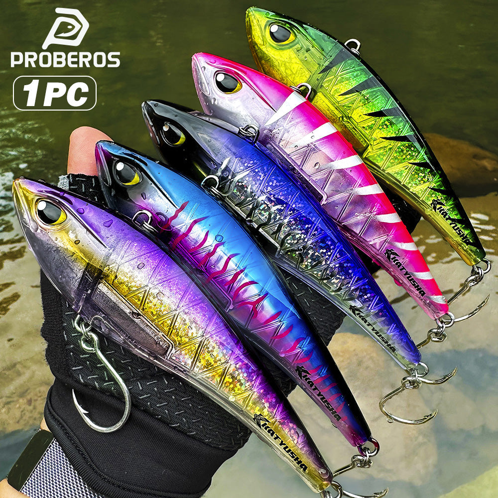 KATYUSHA DW660 & DW661 Vibration Hard Lure 8 Colors (A-H) Saltwater Offshore Fishing Bait 39g/ 125g (1PC Pack)