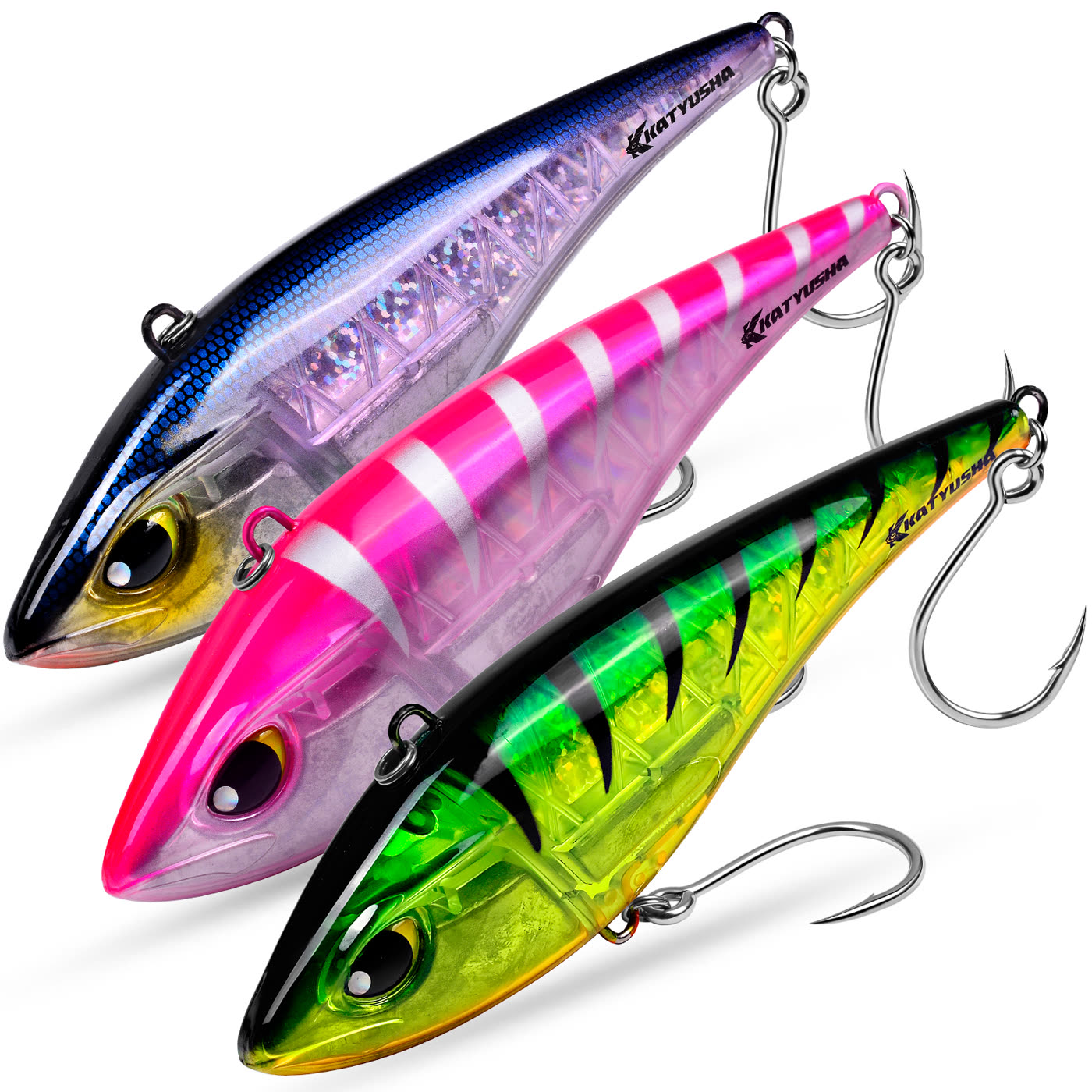 KATYUSHA DW660 & DW661 Vibration Hard Lure 8 Colors (A-H) Saltwater Offshore Fishing Bait 39g/ 125g (1PC Pack)
