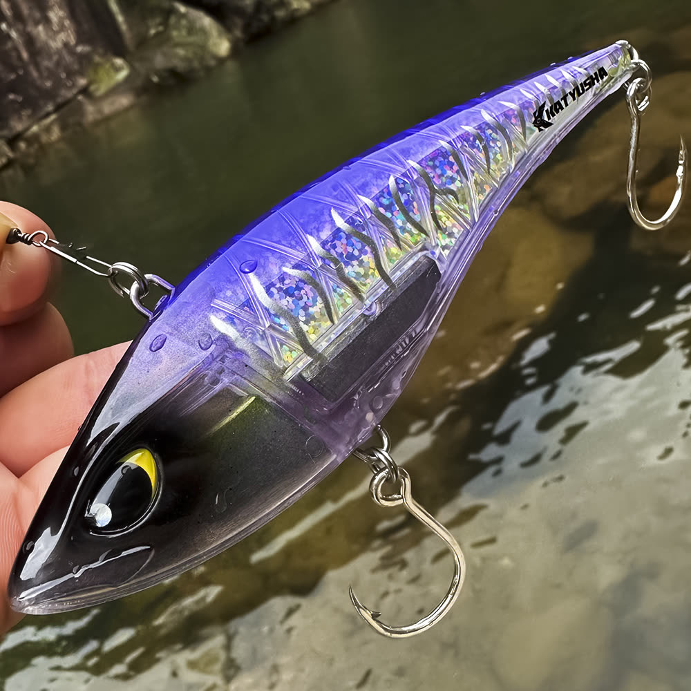 KATYUSHA DW660 & DW661 Vibration Hard Lure 8 Colors (A-H) Saltwater Offshore Fishing Bait 39g/ 125g (1PC Pack) - in the field