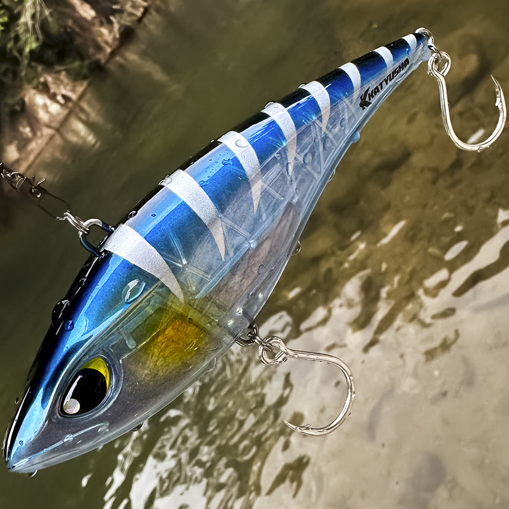 KATYUSHA DW660 & DW661 Vibration Hard Lure 8 Colors (A-H) Saltwater Offshore Fishing Bait 39g/ 125g (1PC Pack) - in the field