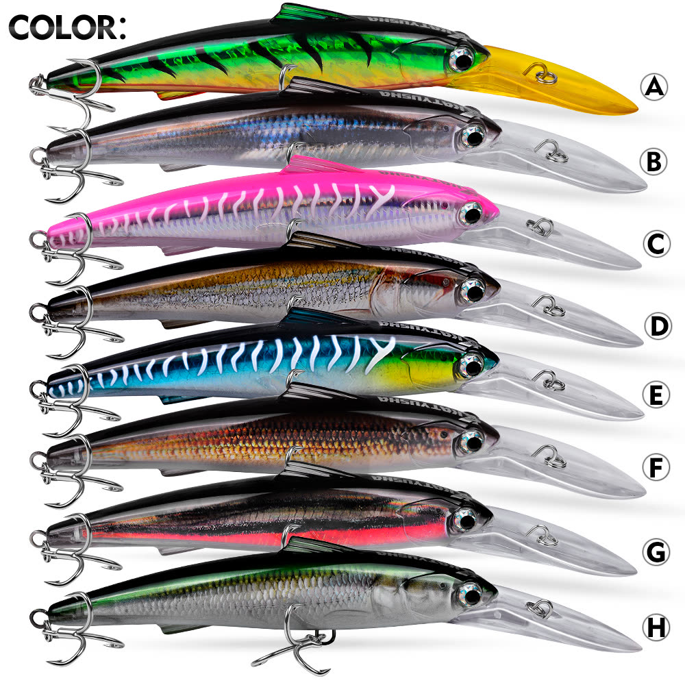 KATYUSHA DW663 Deep Diving Minnow Lure 82g/ 135g Floats at Rest (1PC) - detail view