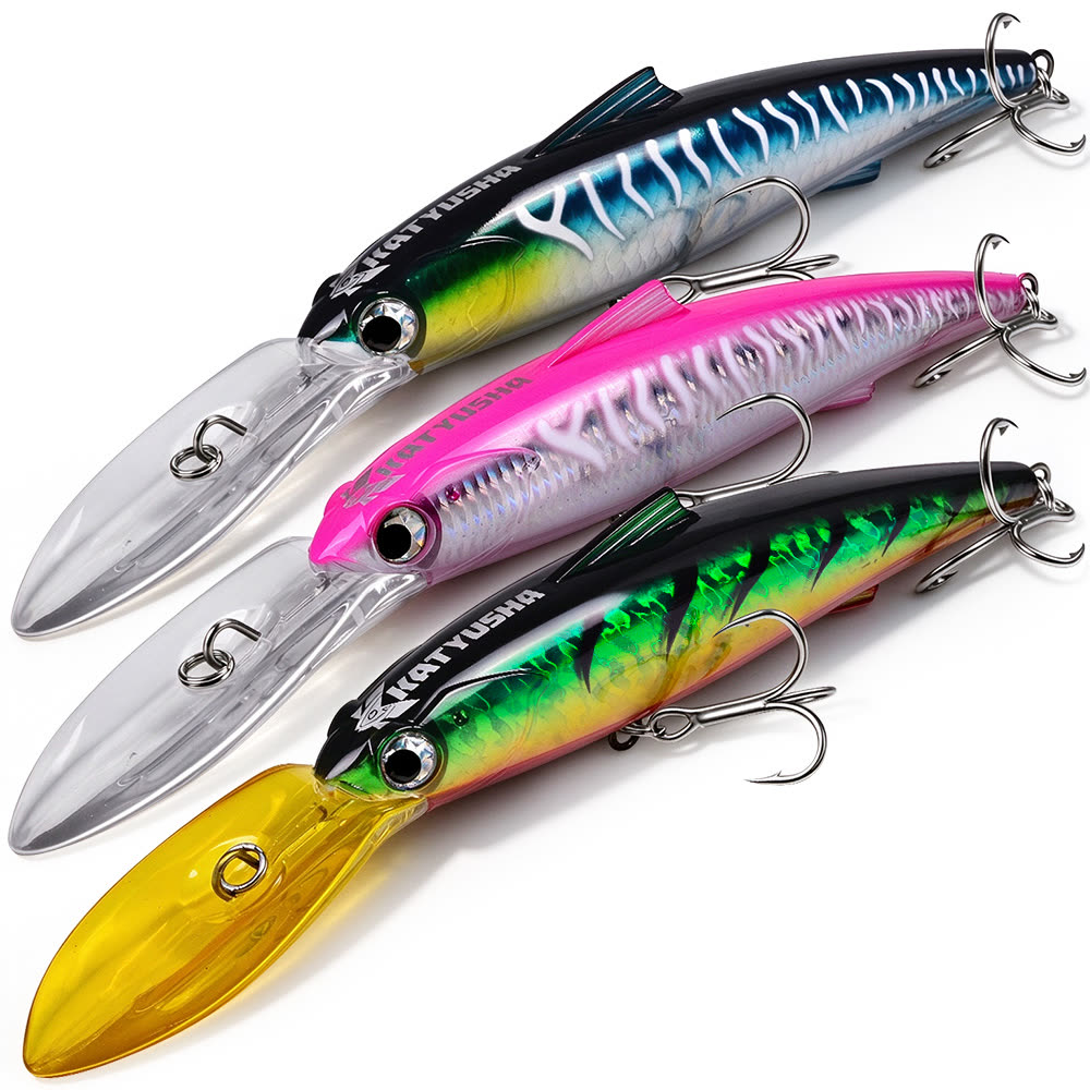 KATYUSHA DW663 Deep Diving Minnow Lure 82g/ 135g Floats at Rest (1PC)