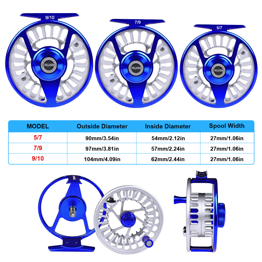 KATYUSHA FR05 Fly Fishing Reel 5/ 7 7/ 9 9/ 10 Full Metal CNC - colour option A