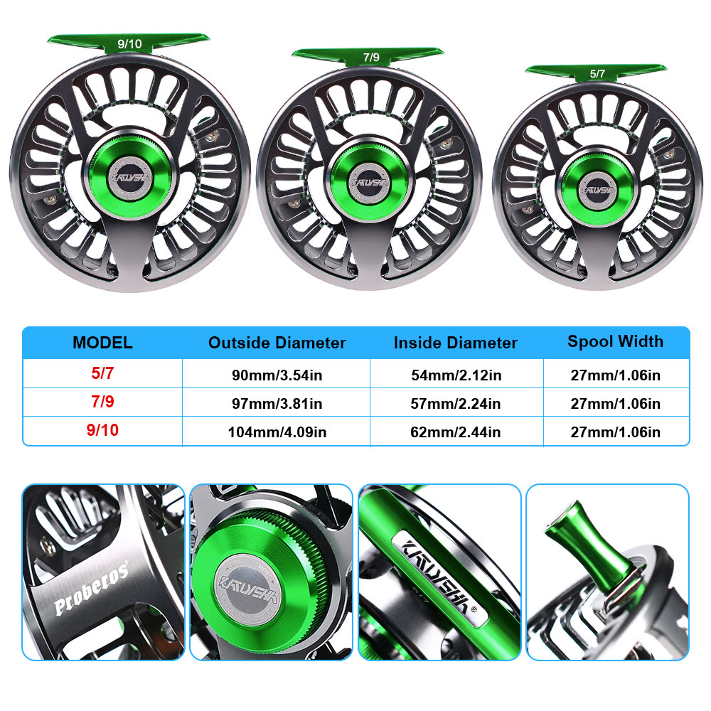 KATYUSHA FR05 Fly Fishing Reel 5/ 7 7/ 9 9/ 10 Full Metal CNC - colour option B