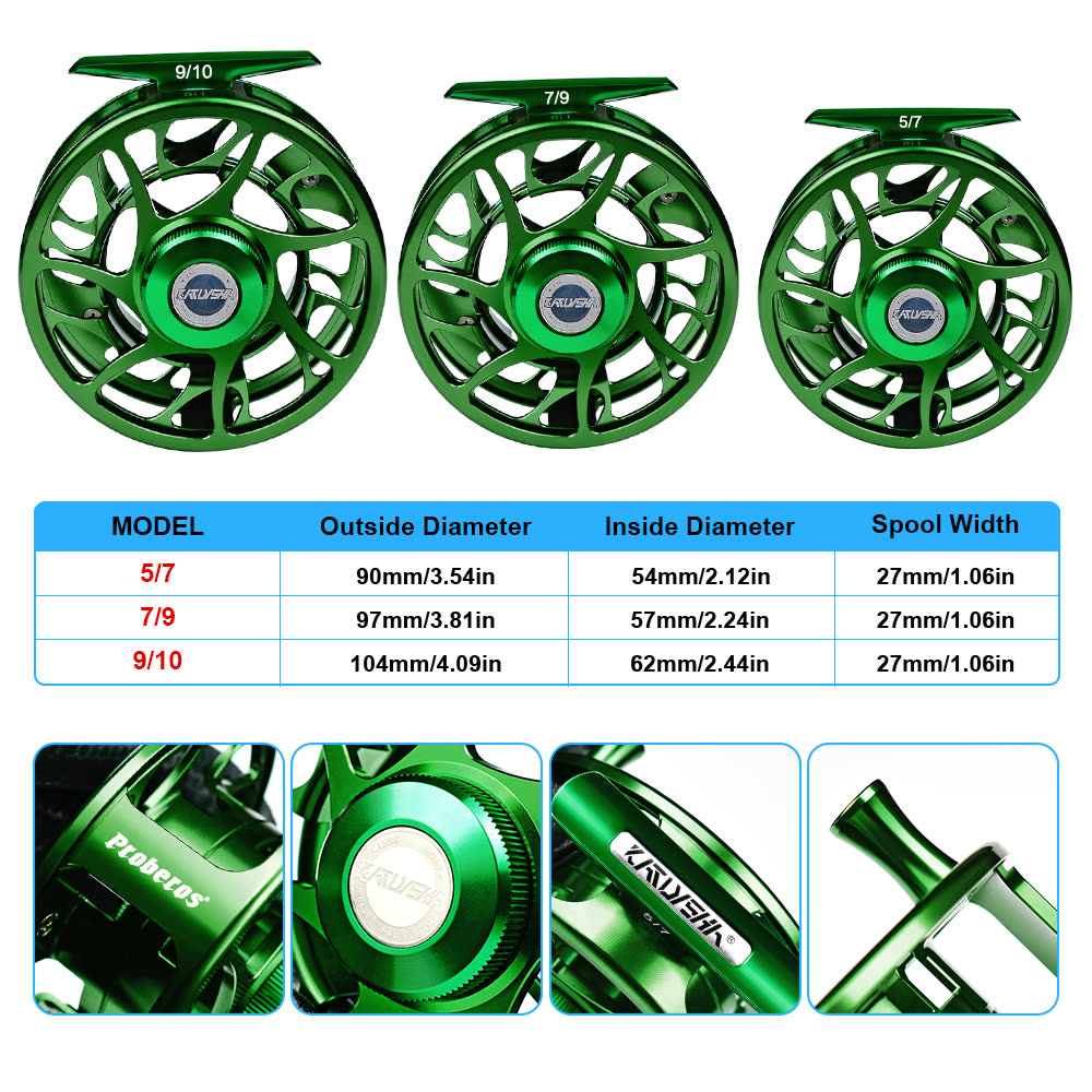 KATYUSHA FR06 Fly Fishing Reel 5/ 7 7/ 9 9/ 10 Full Metal CNC - colour option B