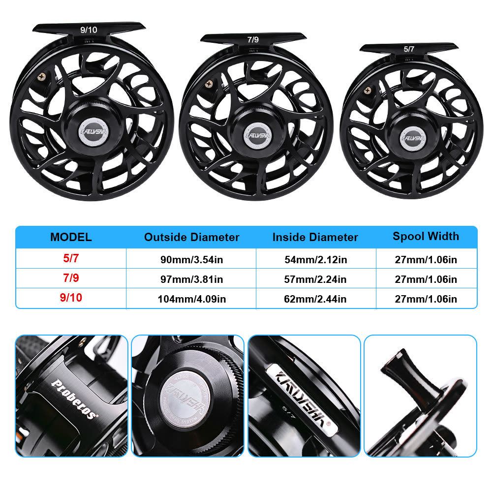 KATYUSHA FR06 Fly Fishing Reel 5/ 7 7/ 9 9/ 10 Full Metal CNC - colour option C