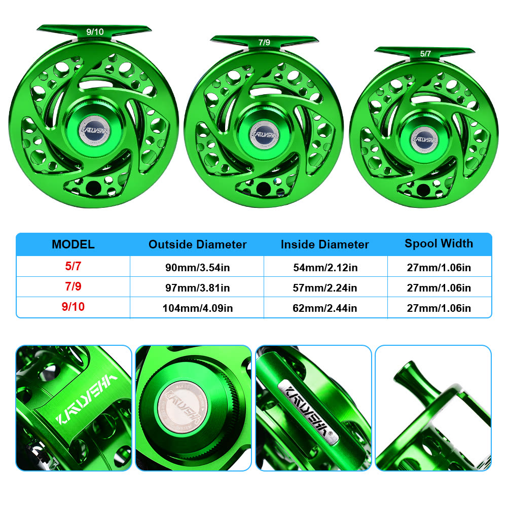 KATYUSHA FR07 Fly Fishing Reel 5/ 7 7/ 9 9/ 10 Full Metal CNC - colour option B