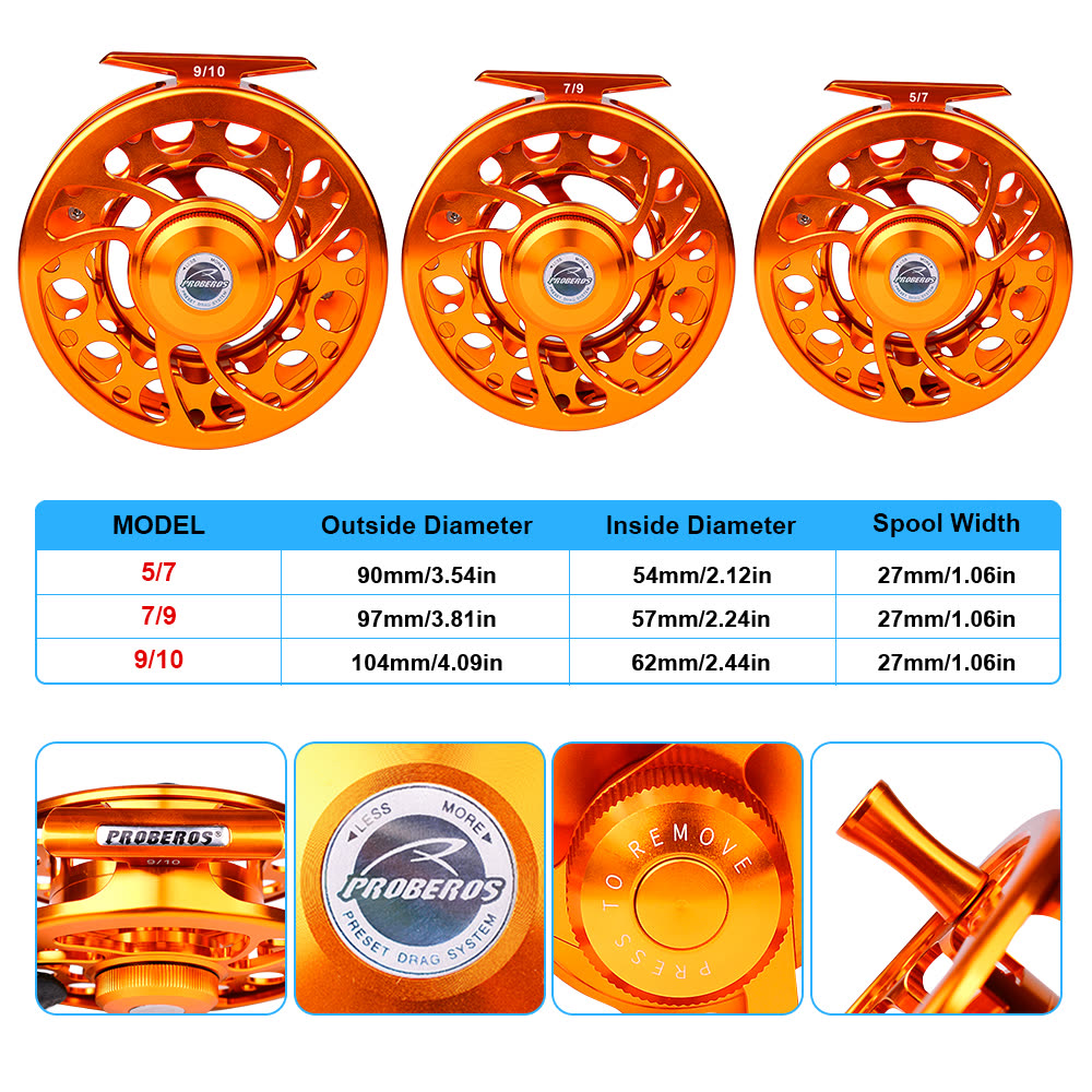 KATYUSHA FR08 Fly Fishing Reel 5/ 7 7/ 9 9/ 10 Full Metal CNC - colour option A
