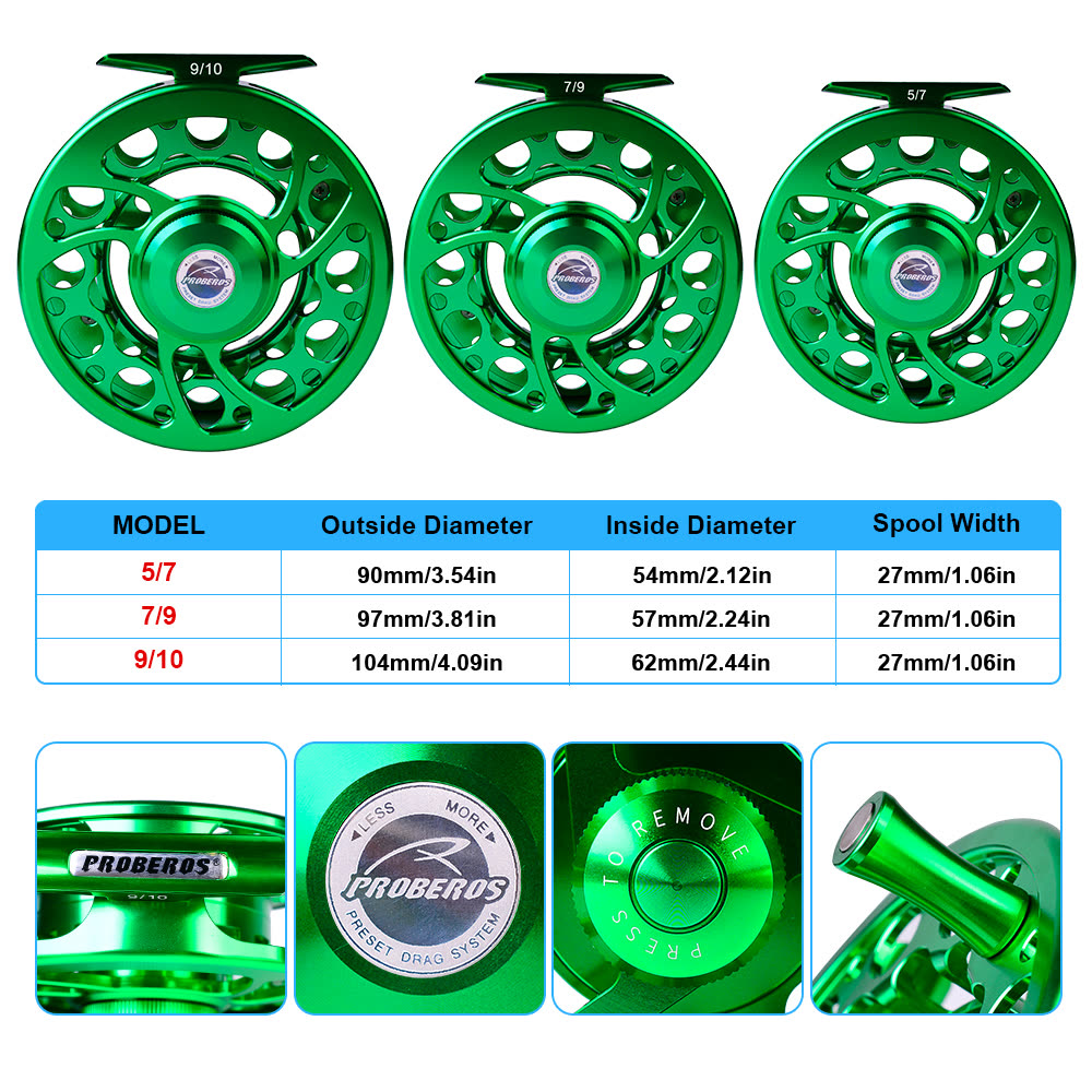 KATYUSHA FR08 Fly Fishing Reel 5/ 7 7/ 9 9/ 10 Full Metal CNC - colour option C