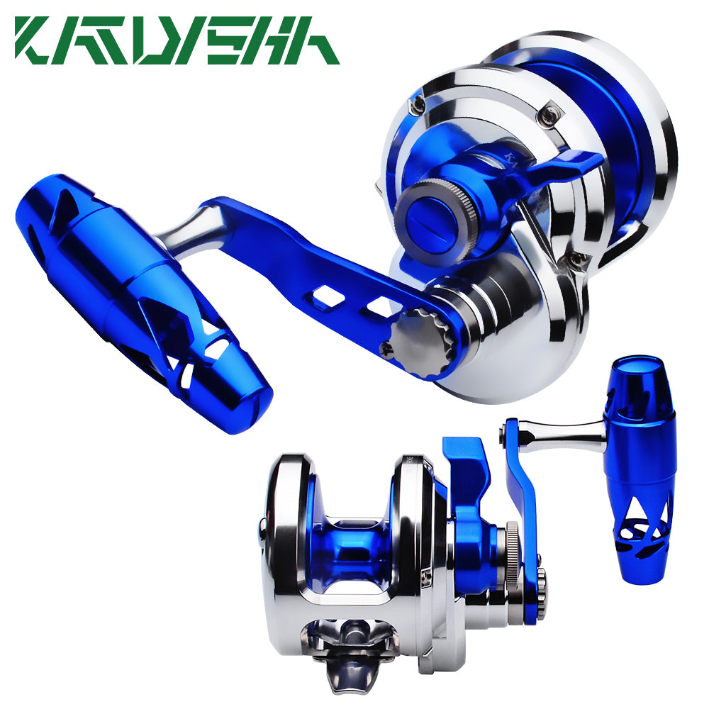KATYUSHA All Aluminum Saltwater Jigging Reels CNC Precision Processed Fishing Reels 500 Size Trolling Reels