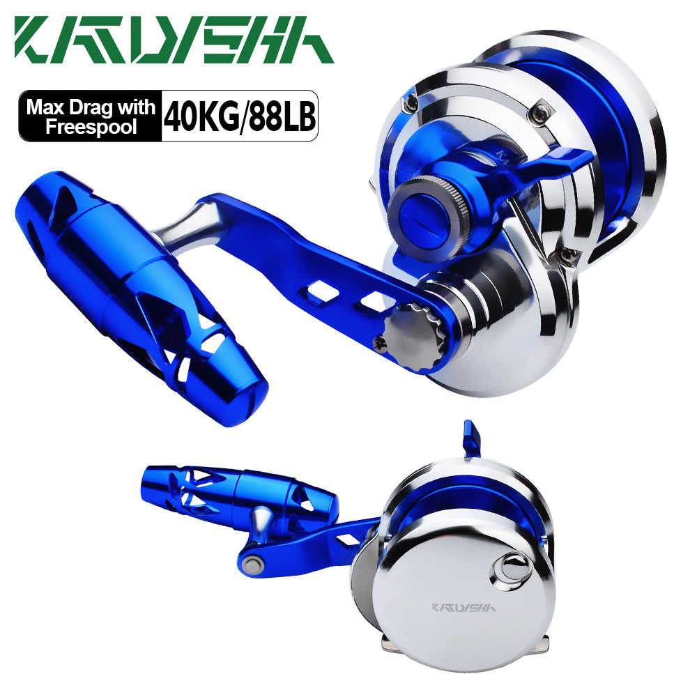 KATYUSHA All Aluminum Saltwater Jigging Reels CNC Precision Processed Fishing Reels 500 Size Trolling Reels