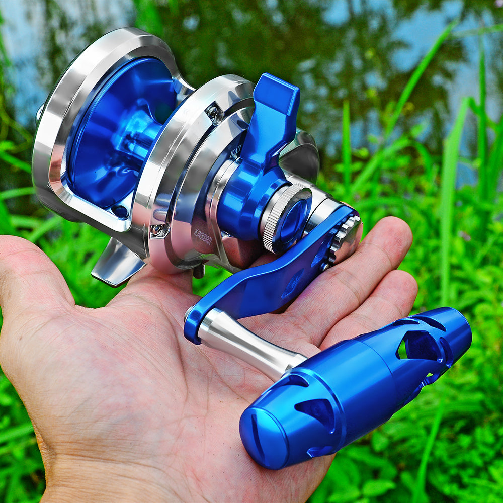 KATYUSHA All Aluminum Saltwater Jigging Reels CNC Precision Processed Fishing Reels 500 Size Trolling Reels