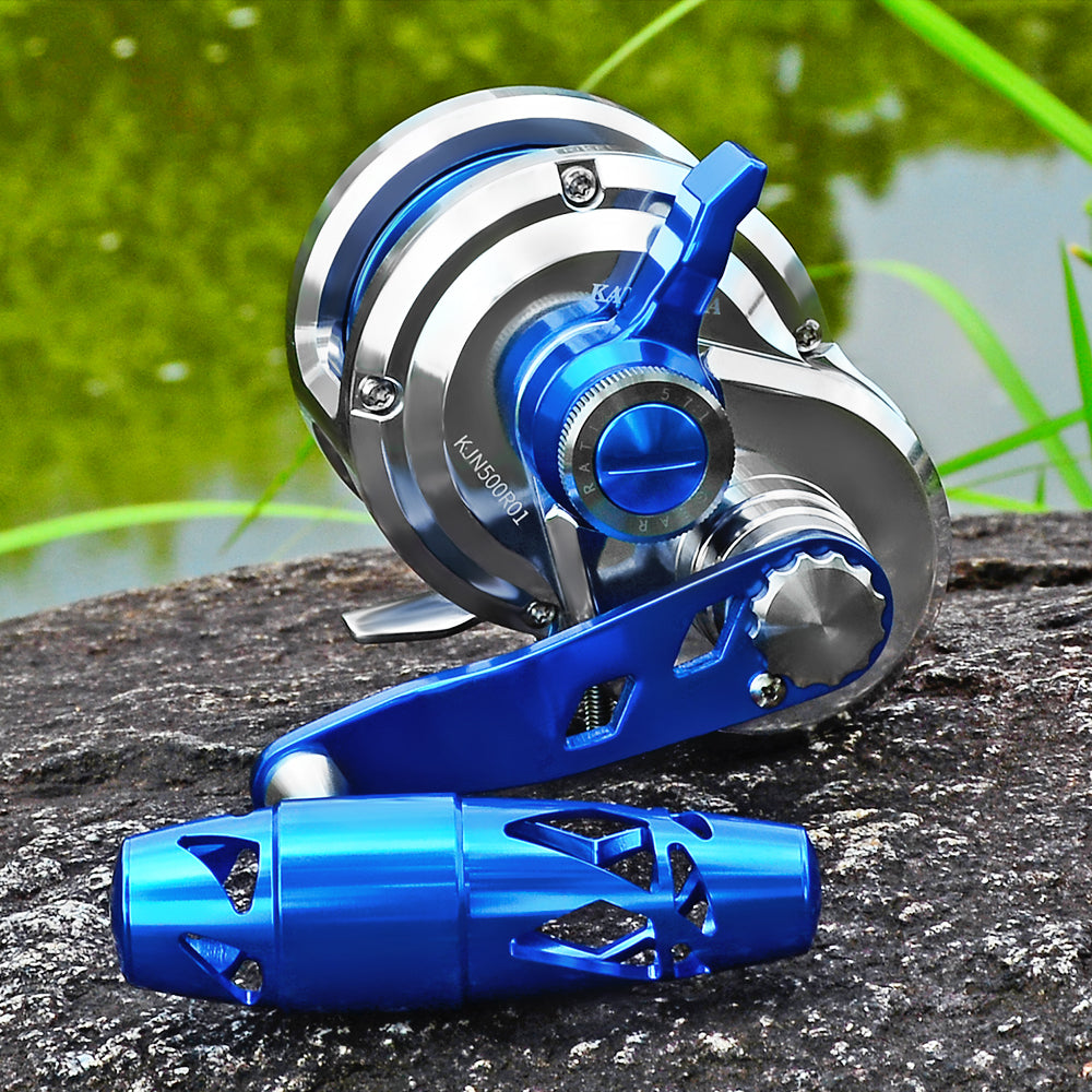 KATYUSHA All Aluminum Saltwater Jigging Reels CNC Precision Processed Fishing Reels 500 Size Trolling Reels