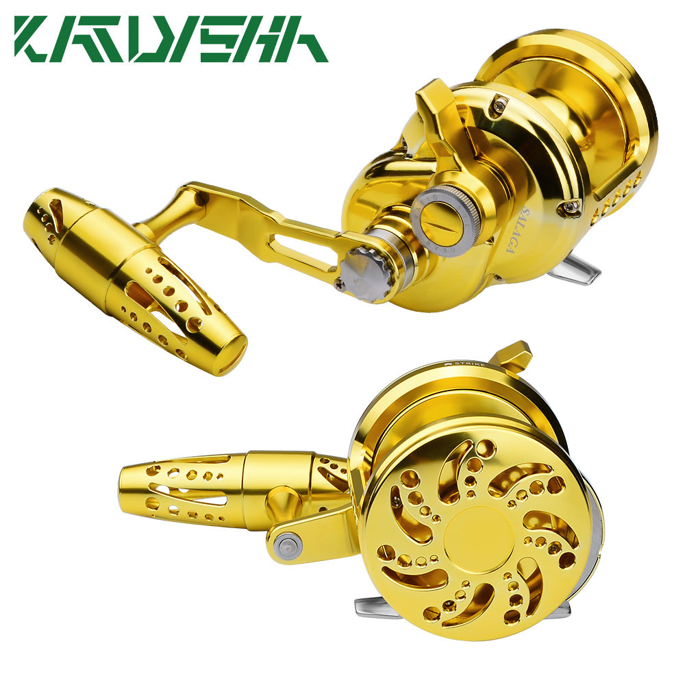 KATYUSHA JN12L/ R01 Gold Jigging Reel - 40KG Max Drag, Ideal Fishing Reel for Trolling
