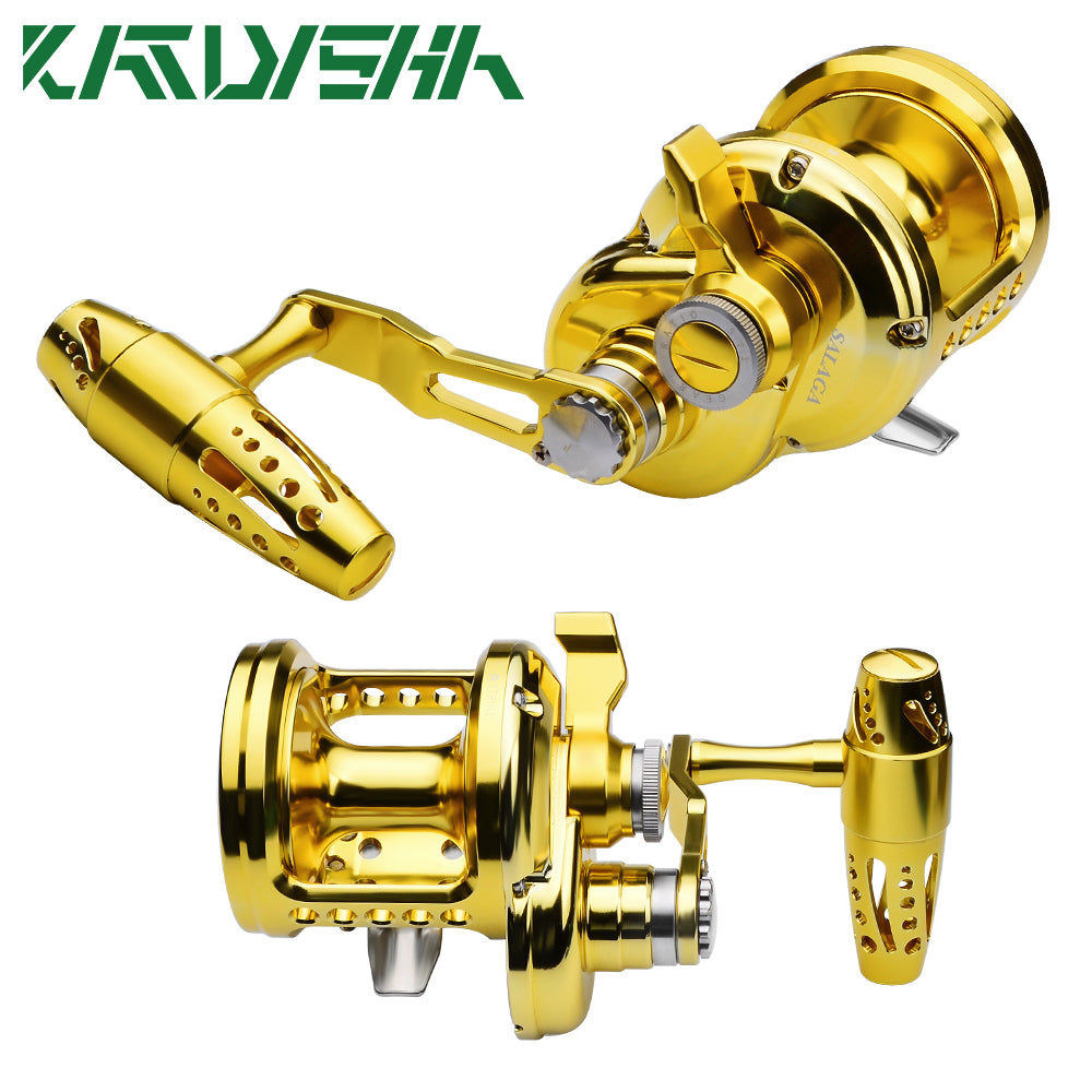 KATYUSHA JN12L/ R01 Gold Jigging Reel - 40KG Max Drag, Ideal Fishing Reel for Trolling