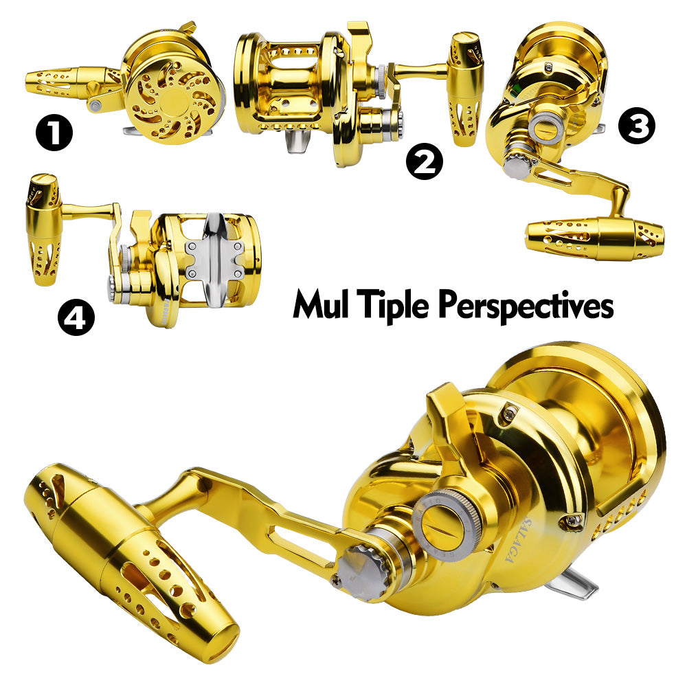 KATYUSHA JN12L/ R01 Gold Jigging Reel - 40KG Max Drag, Ideal Fishing Reel for Trolling