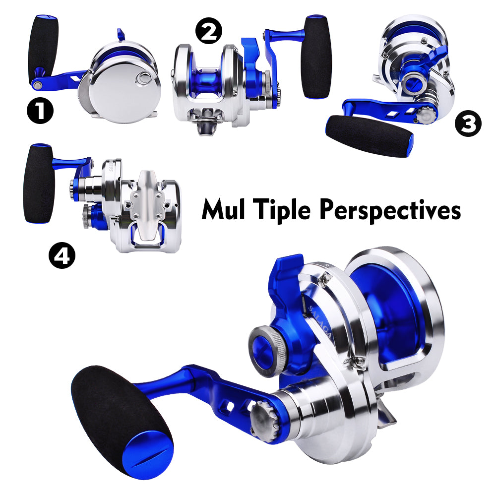KATYUSHA JN500 L/ R01 Jigging Reels - CNC Precision Fishing Reels, 40KG Max Drag Trolling Reels