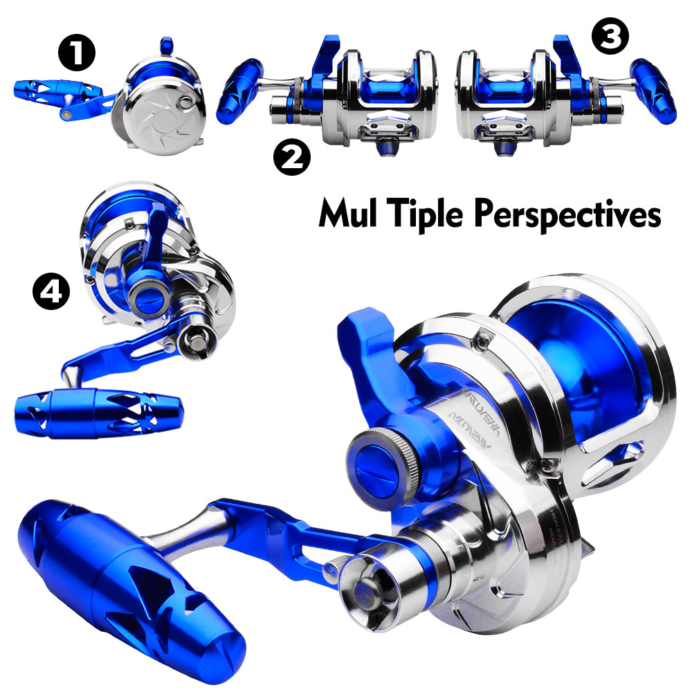 KATYUSHA KJN600 Jigging Reel - 40KG Max Drag, Smooth Fishing Reel with PE Line, Ideal for Trolling Reels