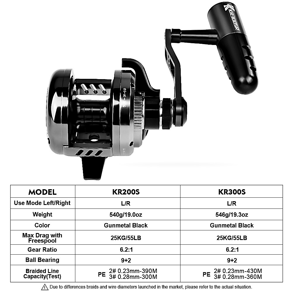 KATYUSHA KR200/ KR300 Jigging Reel with Power Handle Saltwater Trolling - detail