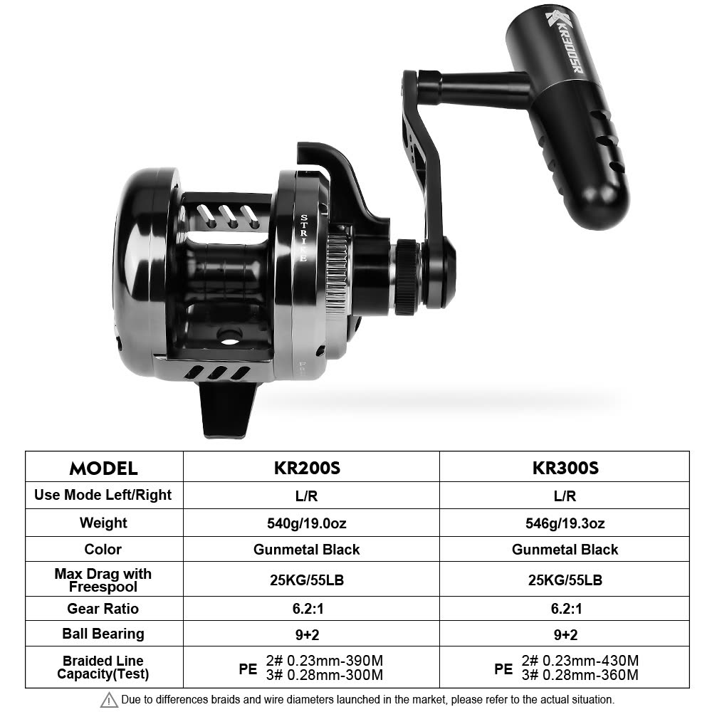 KATYUSHA KR200/ KR300 Jigging Reel with Power Handle Saltwater Trolling - detail view
