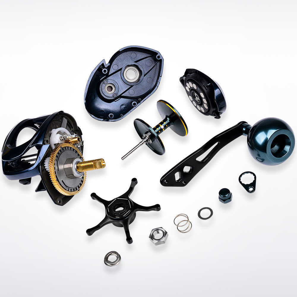 KATYUSHA KRX500 Baitcasting Reel Left/ Right Handle Saltwater - detail view