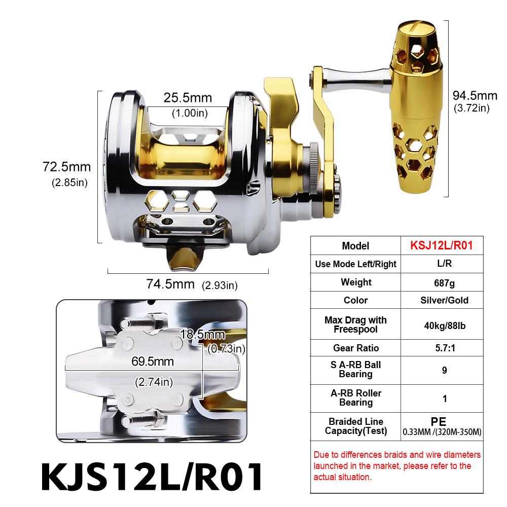 KATYUSHA KSJ12L/ R01 Silver - Gold Jigging Ree