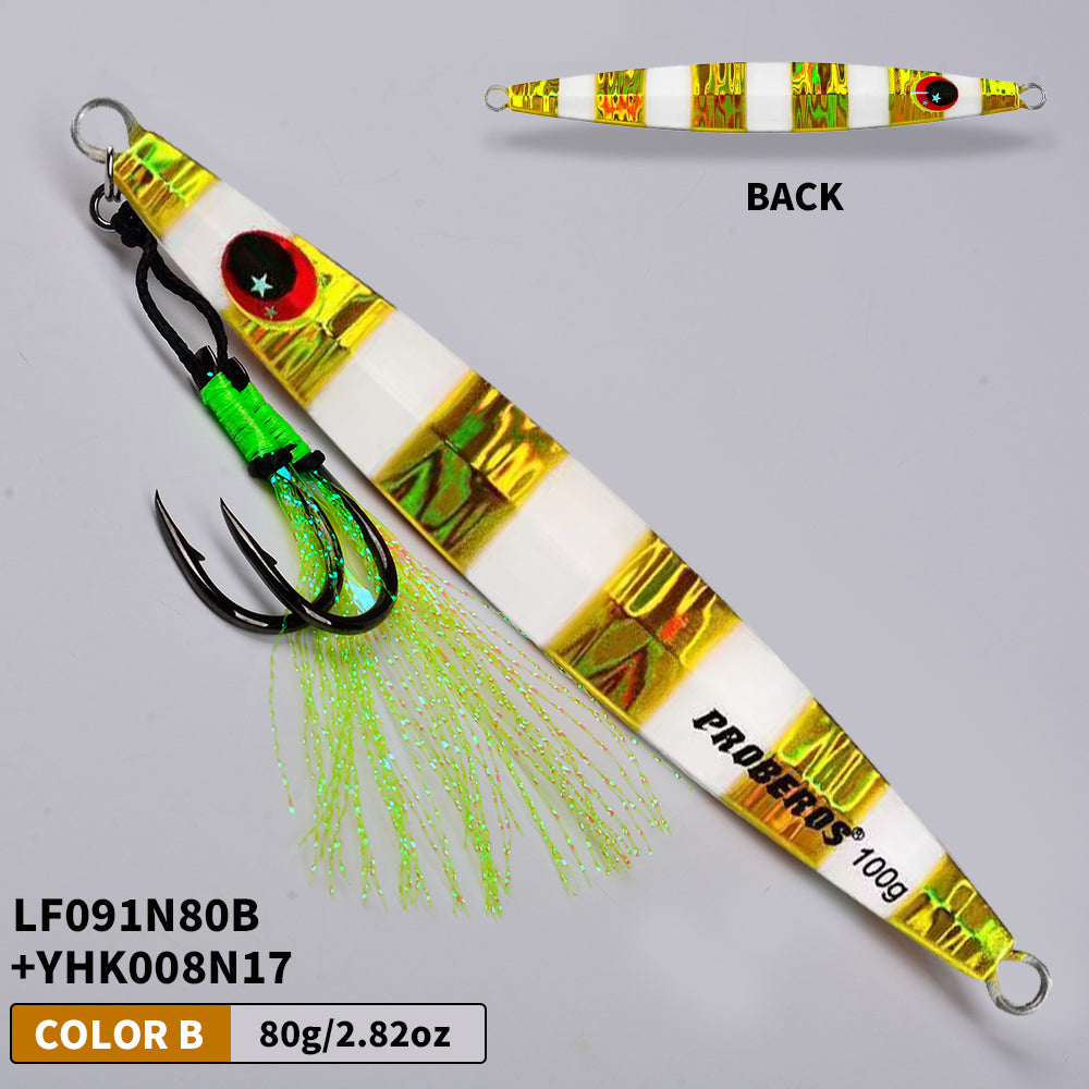KATYUSHA Saltwater Vertical Jigging Bait, Metal Jig Lure, 60g-100g, with Assist Hook