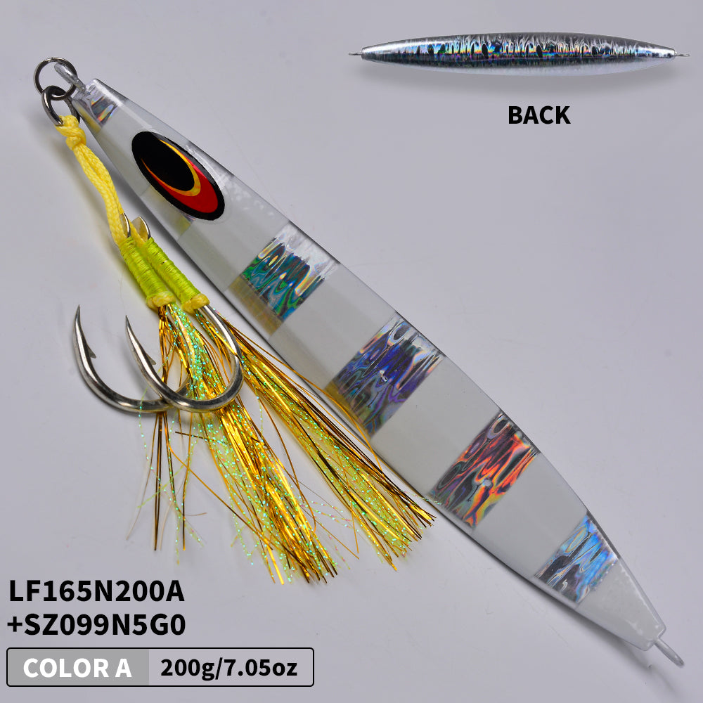 KATYUSHA Metal Jig Fishing Lure Swimbait Spinner Sea Tackle Kit Pesca Artificial Bait Cast 3D Laser Wobbler Pike Spoon Carp Hook( with Assist Hook)
