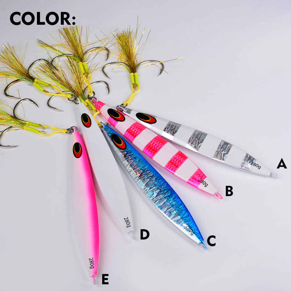 KATYUSHA Metal Jig Fishing Lure Swimbait Spinner Sea Tackle Kit Pesca Artificial Bait Cast 3D Laser Wobbler Pike Spoon Carp Hook( with Assist Hook)