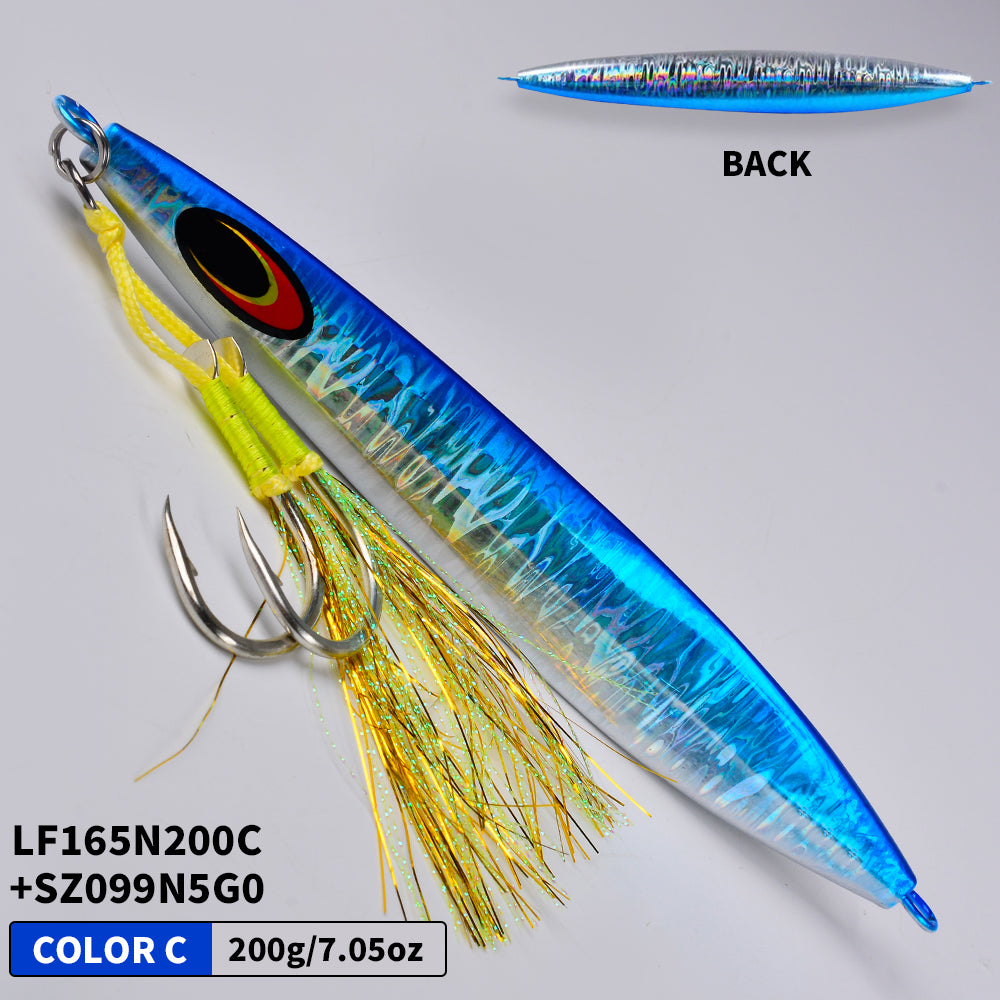 KATYUSHA Metal Jig Fishing Lure Swimbait Spinner Sea Tackle Kit Pesca Artificial Bait Cast 3D Laser Wobbler Pike Spoon Carp Hook( with Assist Hook)