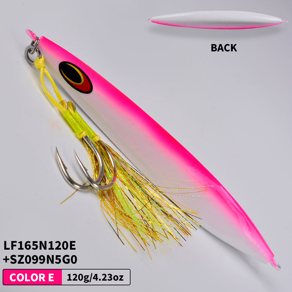 KATYUSHA Metal Jig Fishing Lure Swimbait Spinner Sea Tackle Kit Pesca Artificial Bait Cast 3D Laser Wobbler Pike Spoon Carp Hook( with Assist Hook)